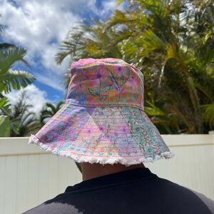 Natural Life sandy days patchwork colorful Bucket Hat